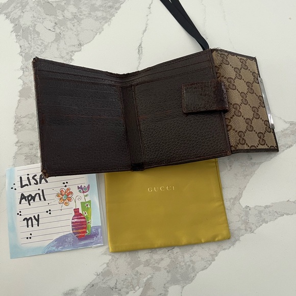 Authentic Gucci fabric and leather bifold wallet - Picture 6 of 14